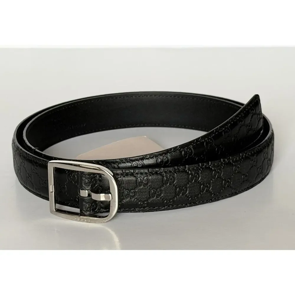 Gucci Men’s Microguccissima Soft Leather Belt Black 115/46 510309 Italy NWT